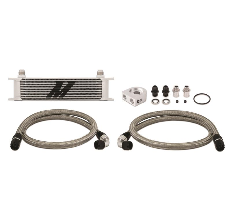 Mishimoto 10-Row Universal Thermostatic Oil Cooler Kit - Click Image to Close